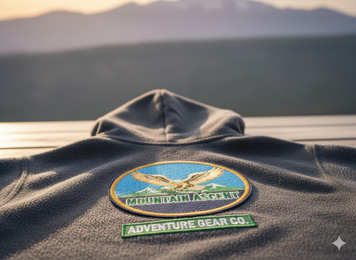 Appliqué design on garment