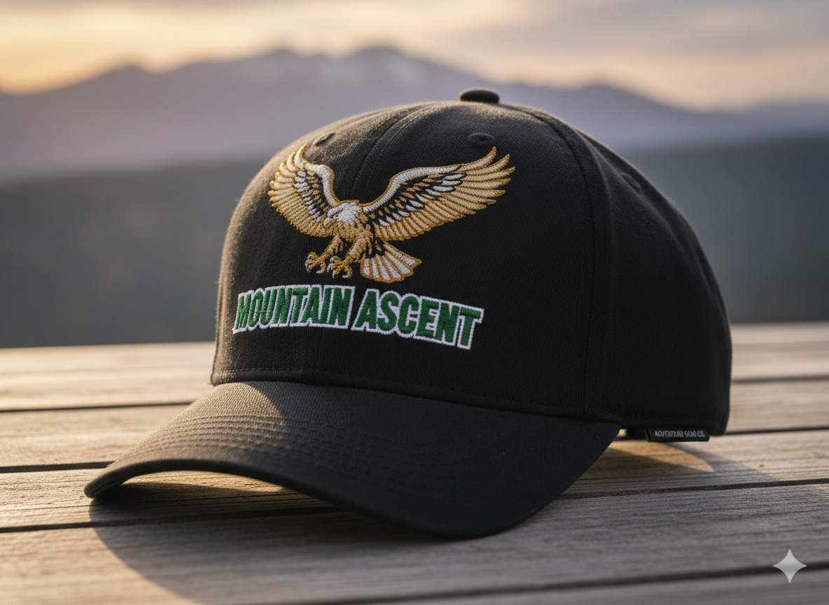 Embroidered cap with custom logo